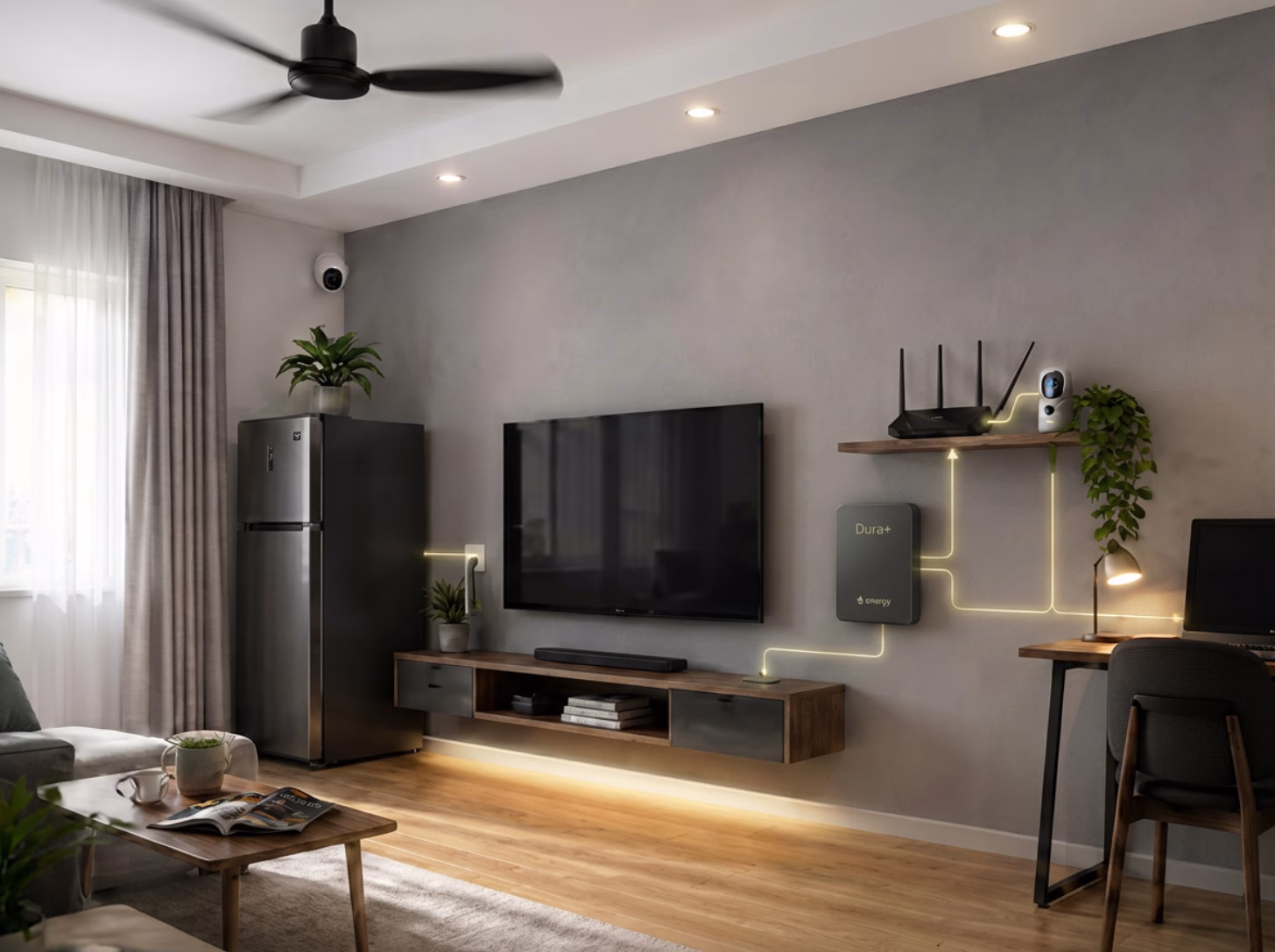 Dura Plus lithium inverter installed in a modern home