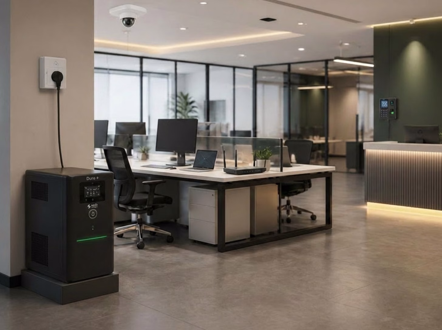 Dura Plus lithium UPS supporting a modern office